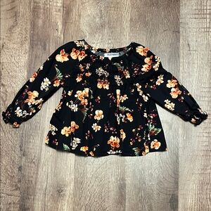 Old Navy Black Shirt with Floral Pattern